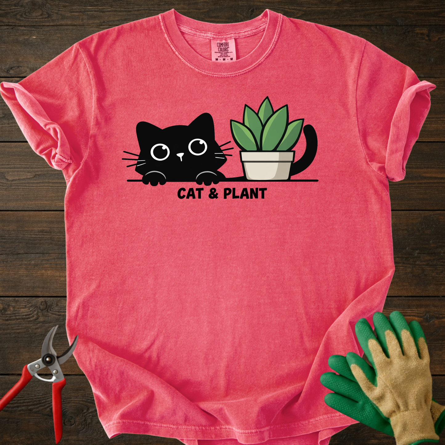 Cat & Plant T-Shirt