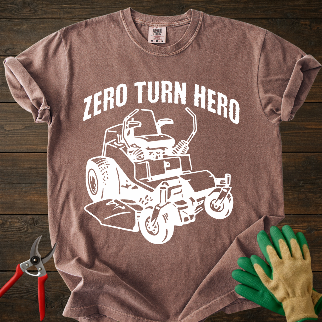 Zero Turn Hero Lawn Mower T-Shirt