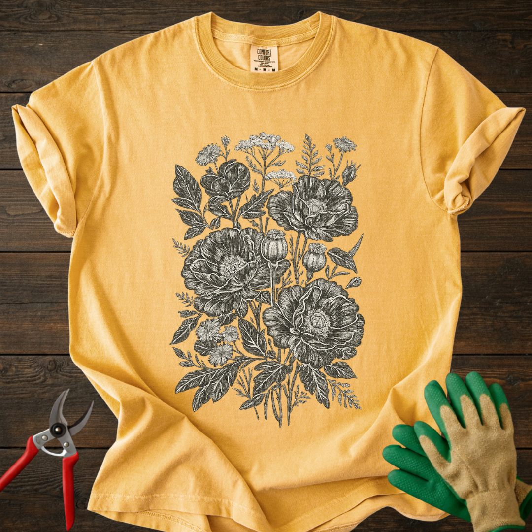 Black Floral T-Shirt