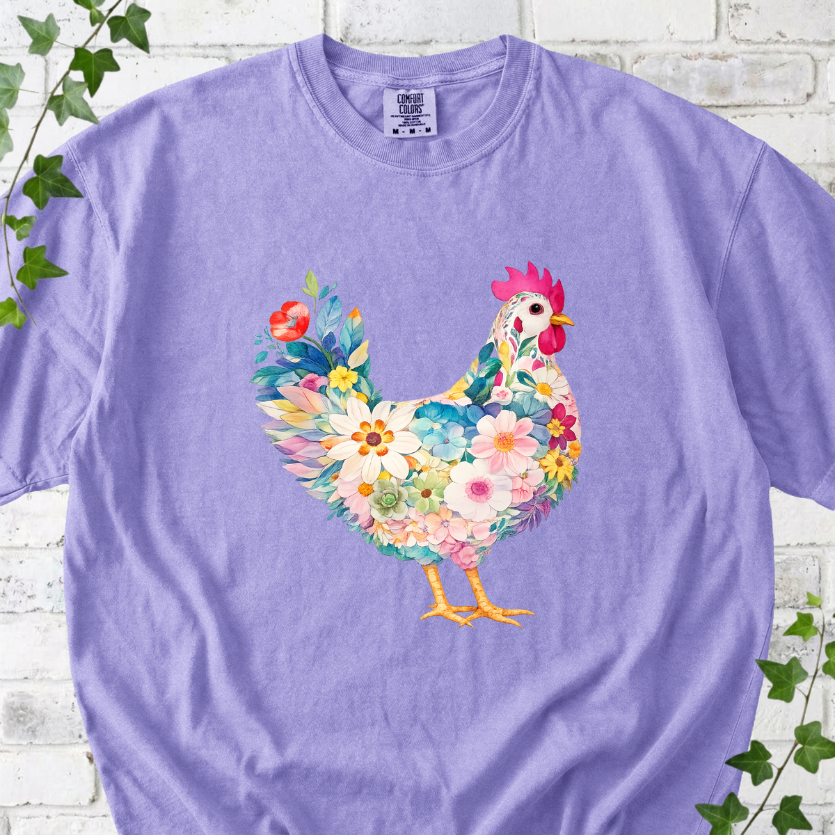 Floral Chicken T-Shirt