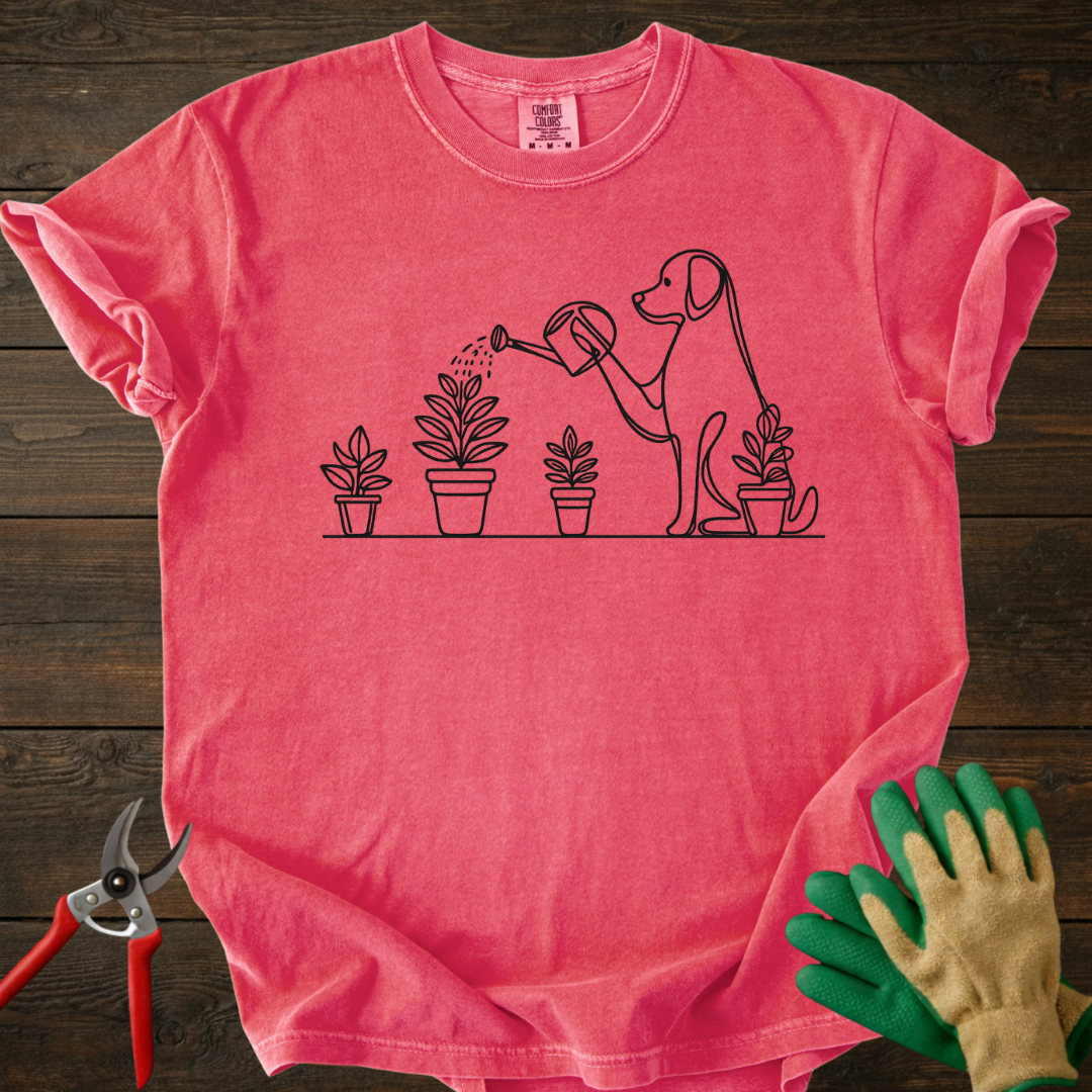 Plant-Loving Dog T-Shirt