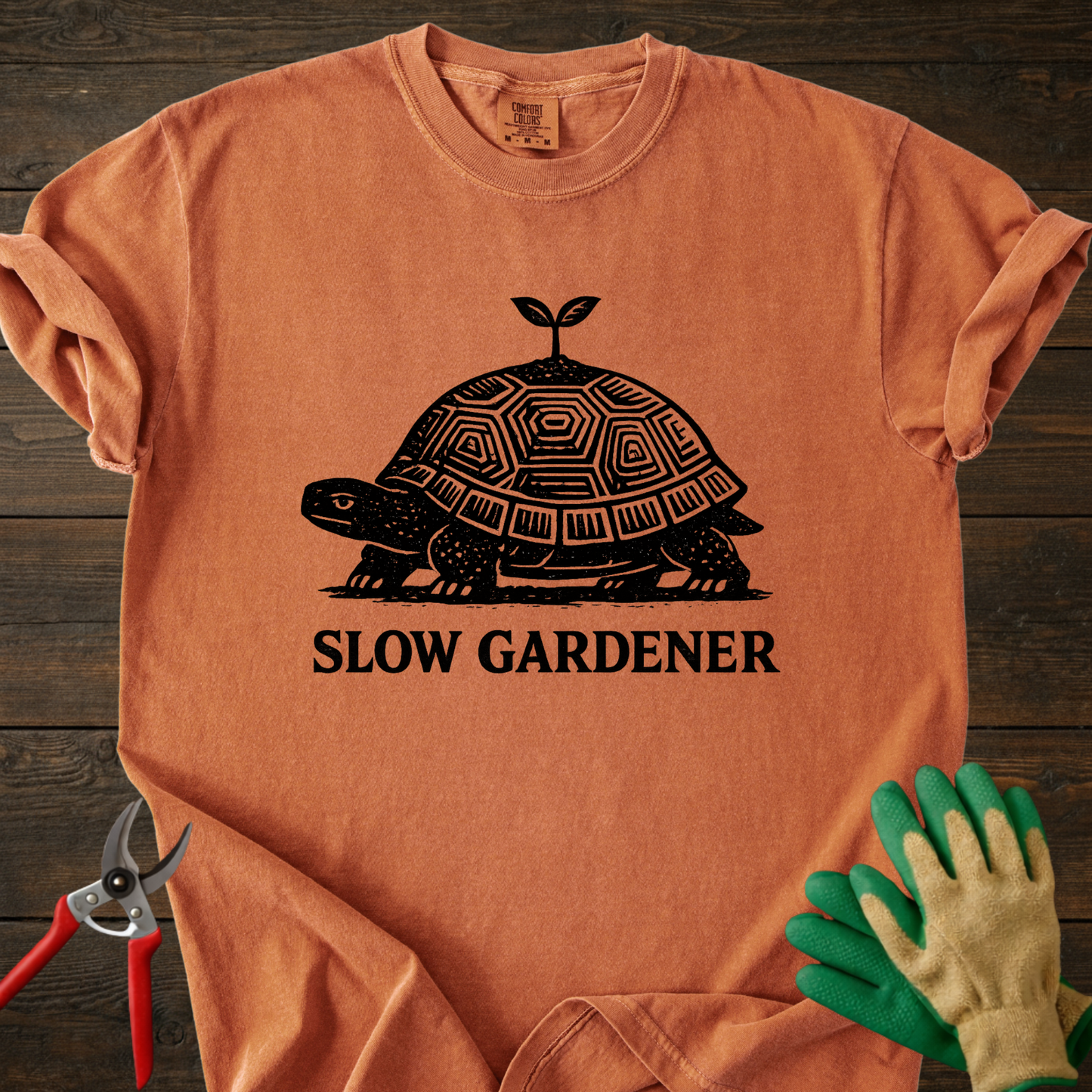 Slow Gardener Turtle T-Shirt