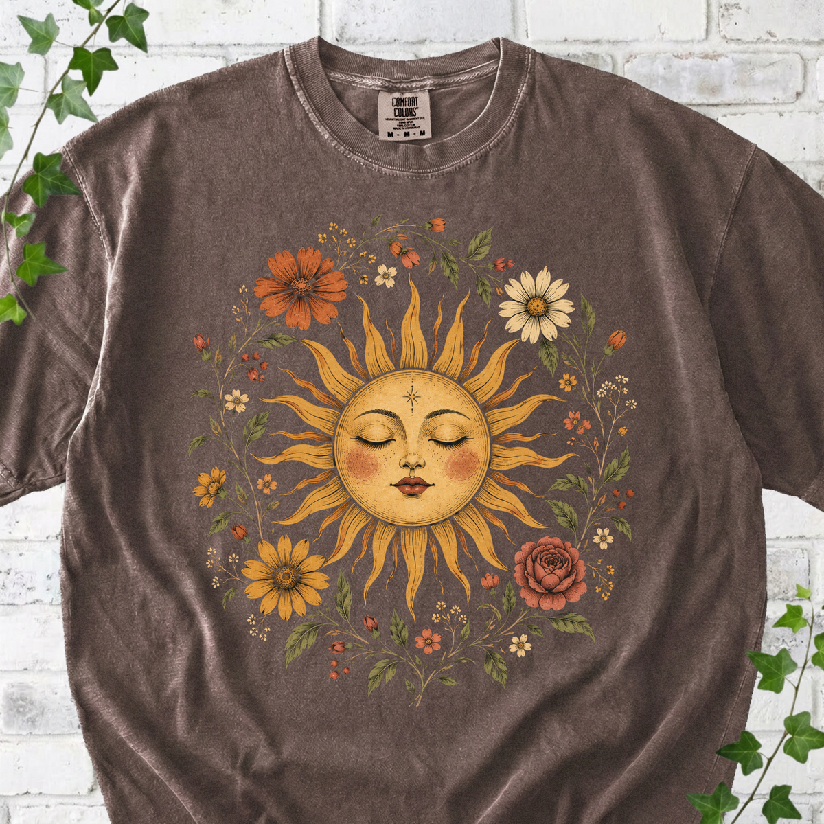 Celestial Floral Sun T-Shirt