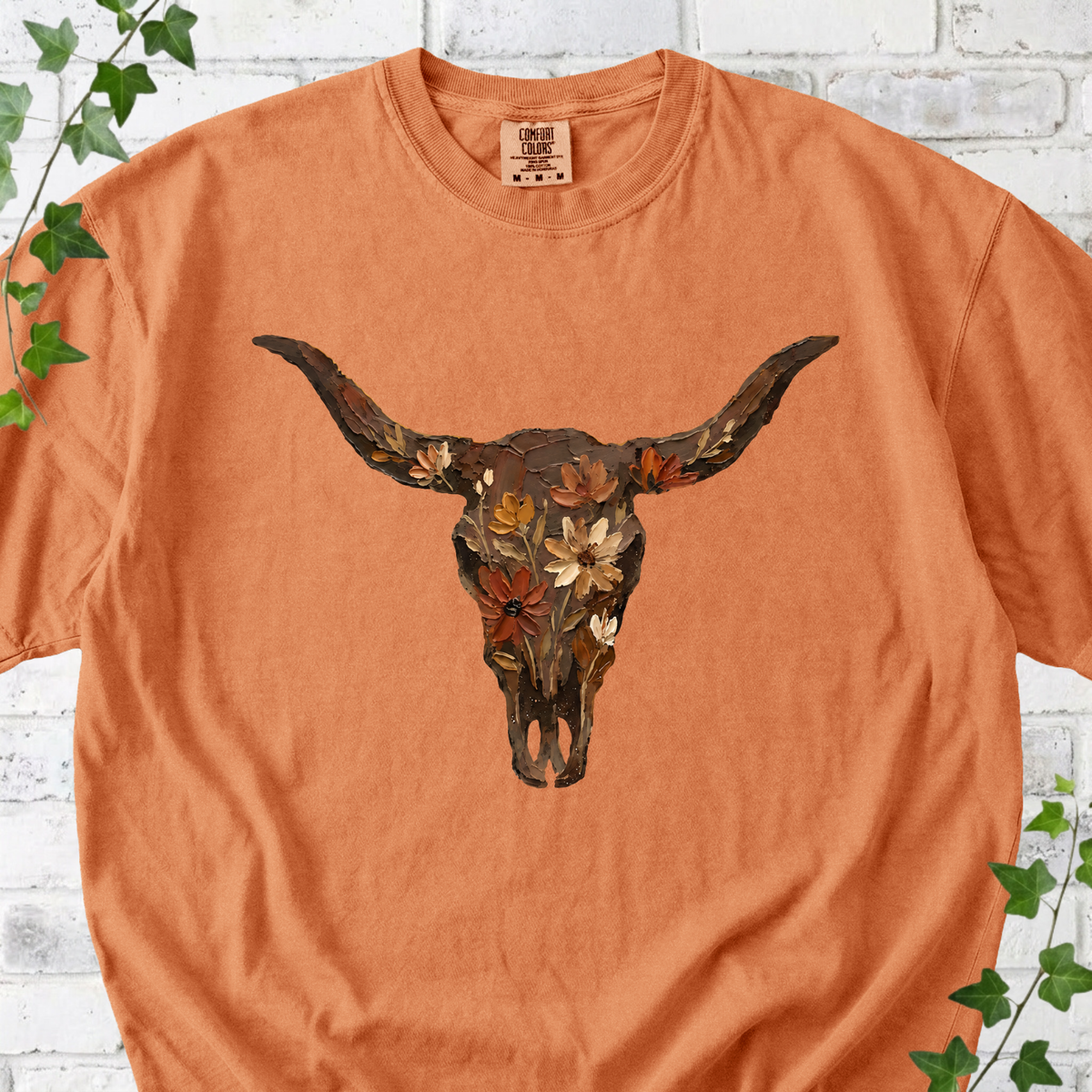 Western Floral Longhorn T-Shirt