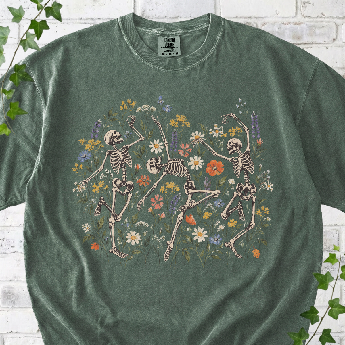 Skuleton in Wildflowers T-Shirt