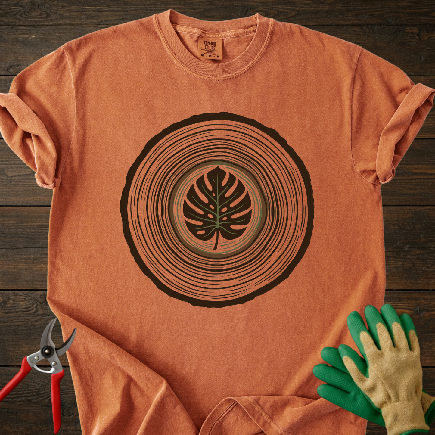 Monstera Tree Ring T-Shirt