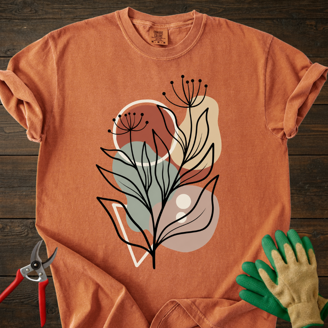Earthy Floral Abstract T-Shirt