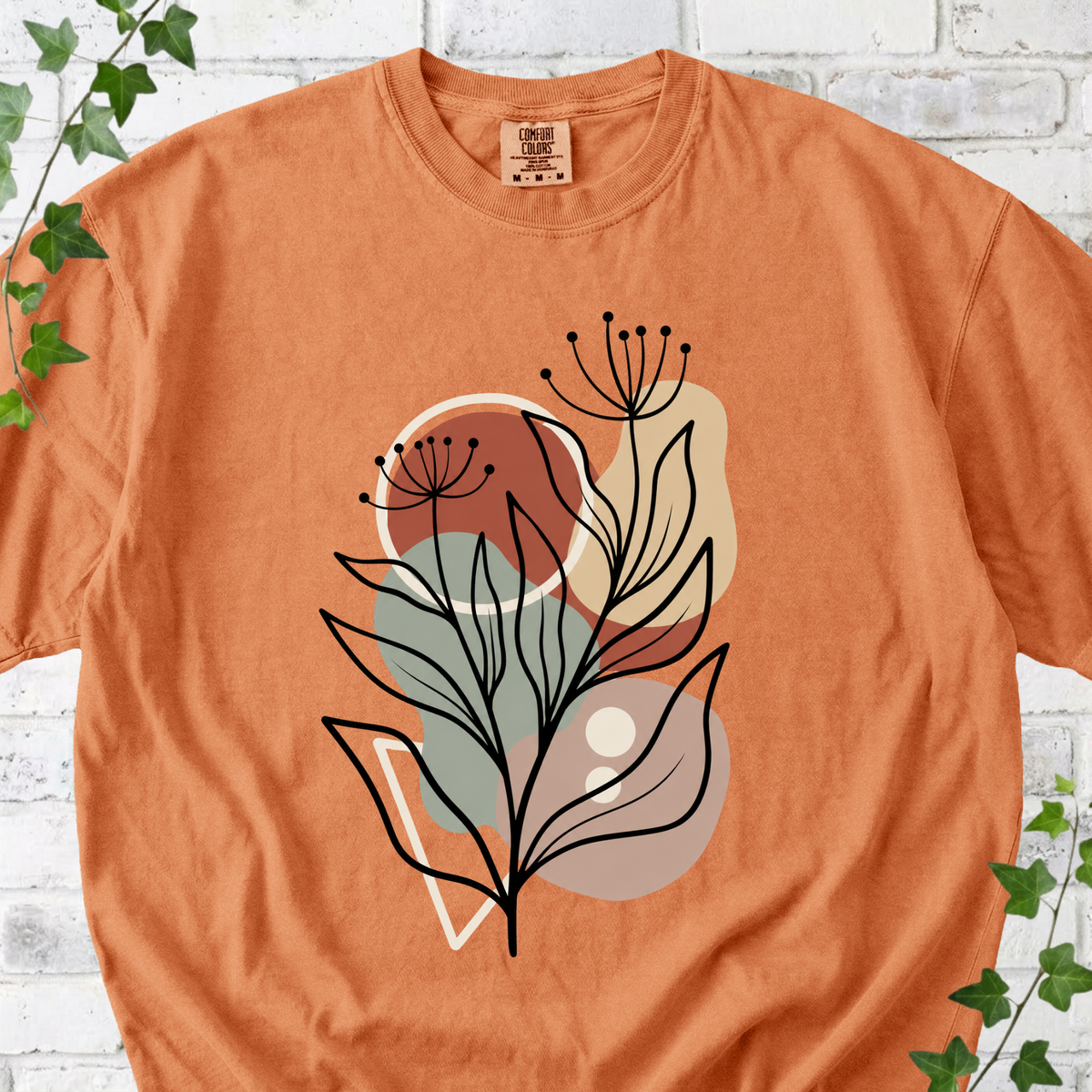 Earthy Floral Abstract T-Shirt