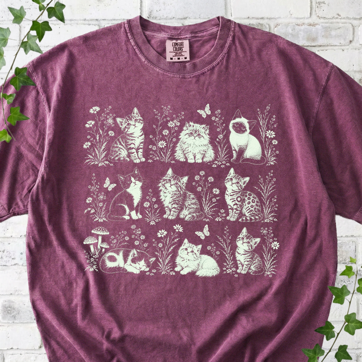 Floral Kittens T-shirt