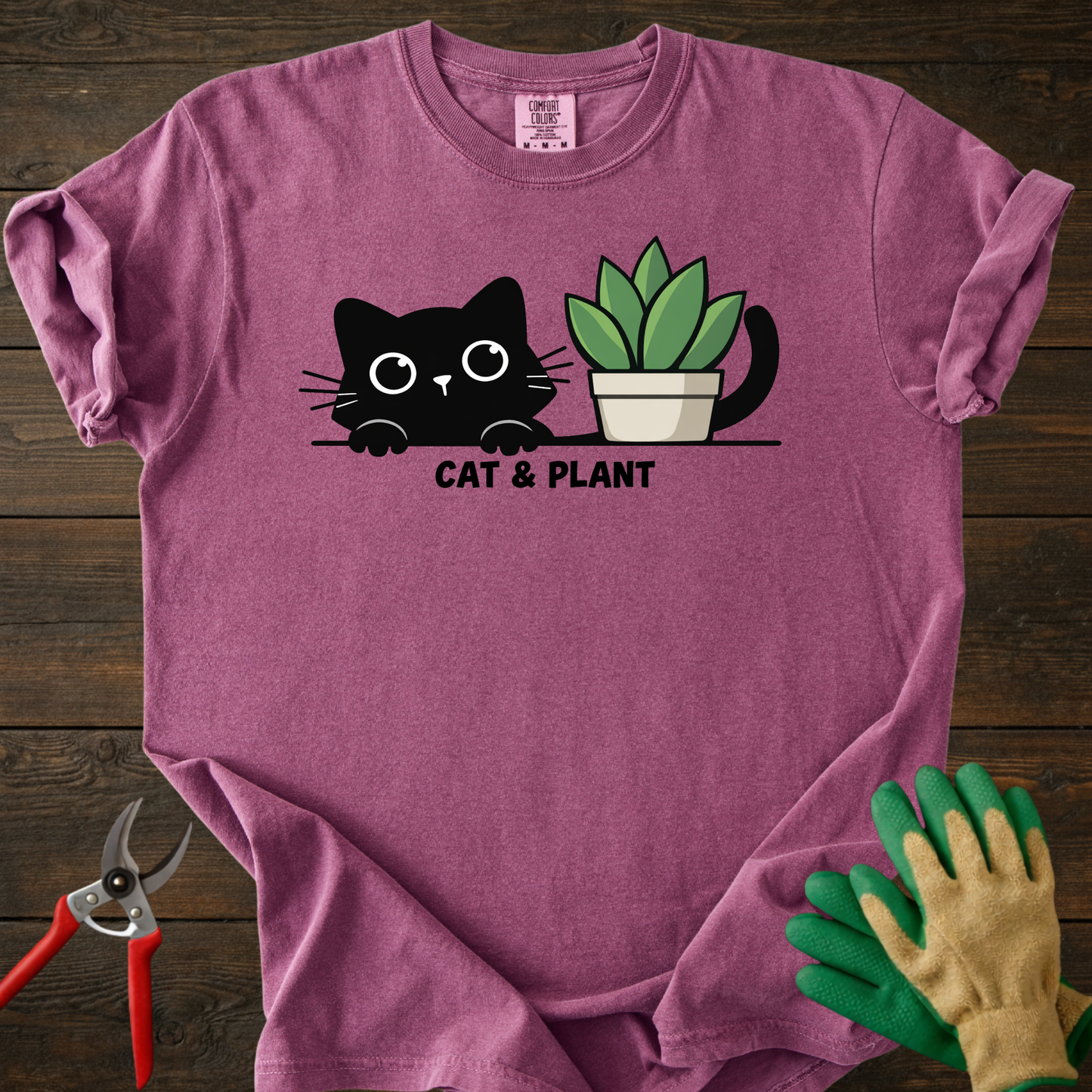 Cat & Plant T-Shirt