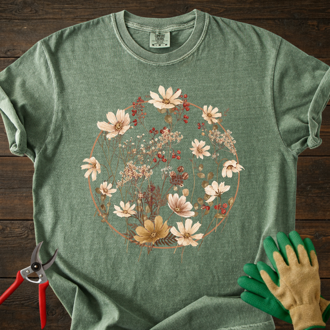 Floral Wildflower Circle T-Shirt