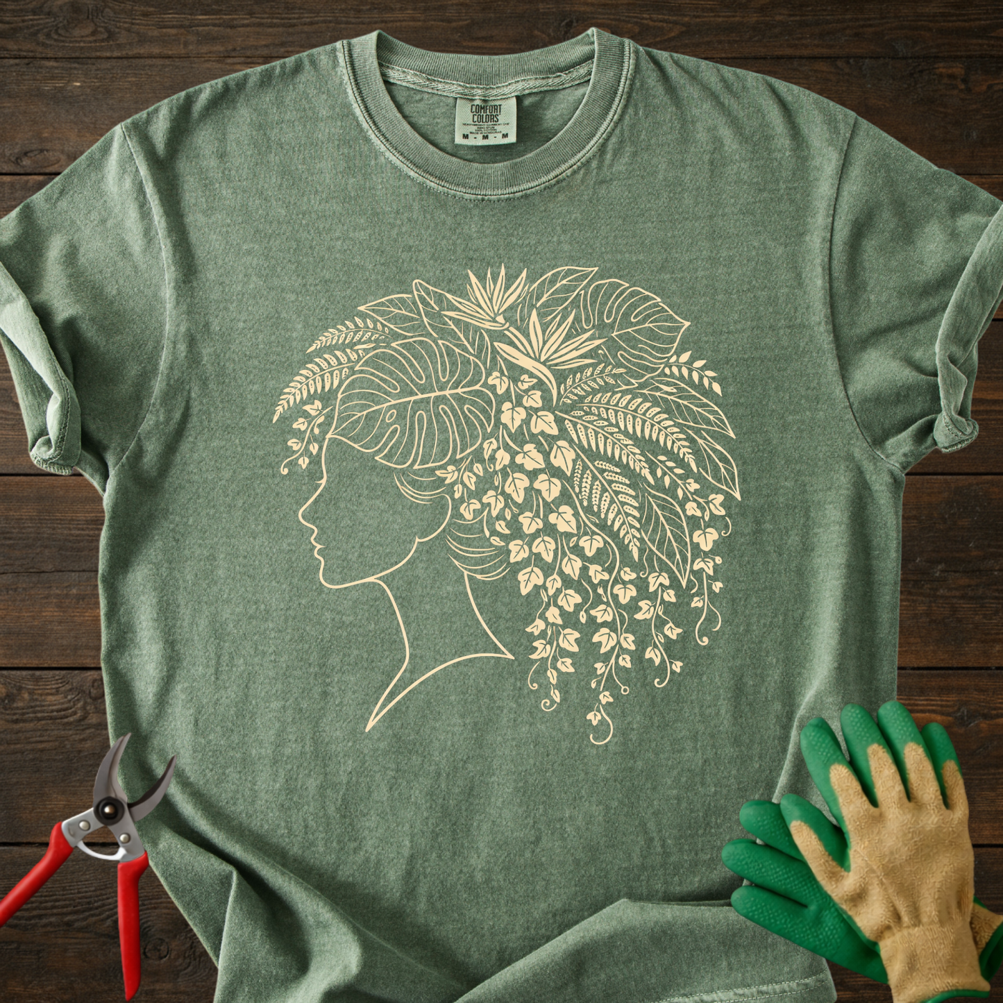 Floral Head Silhouette T-shirt