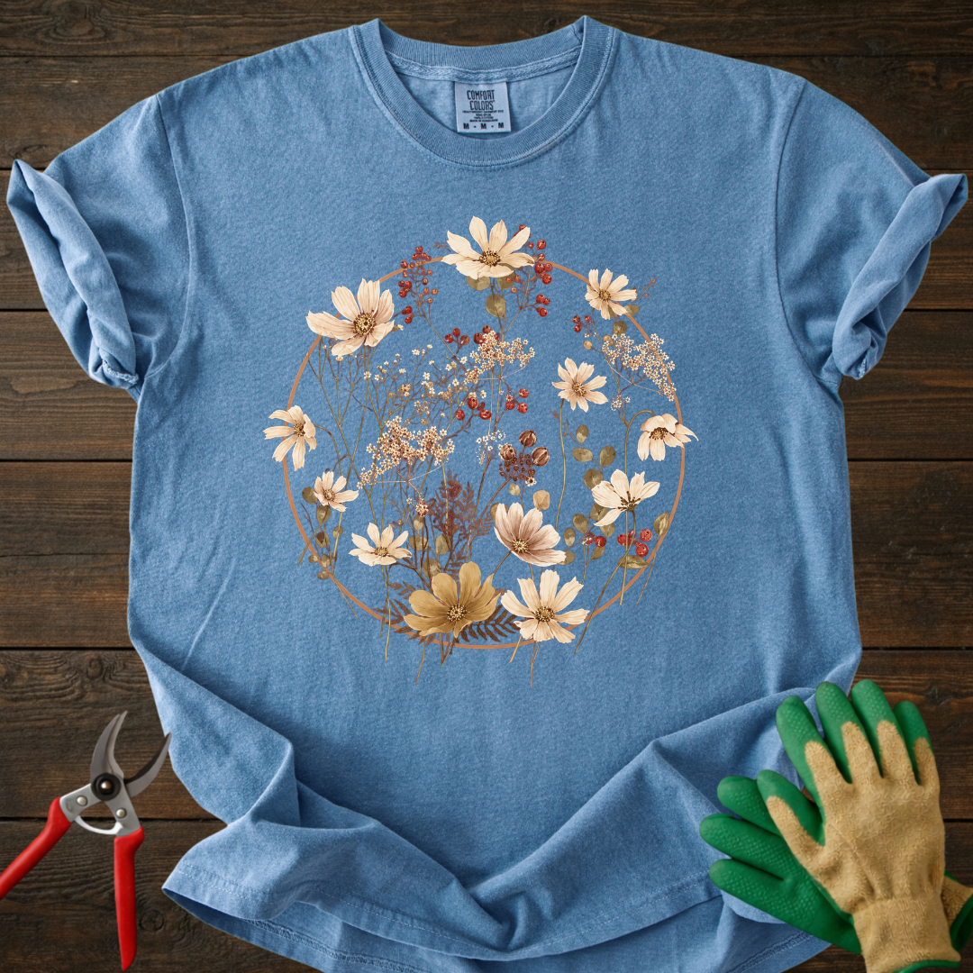 Floral Wildflower Circle T-Shirt