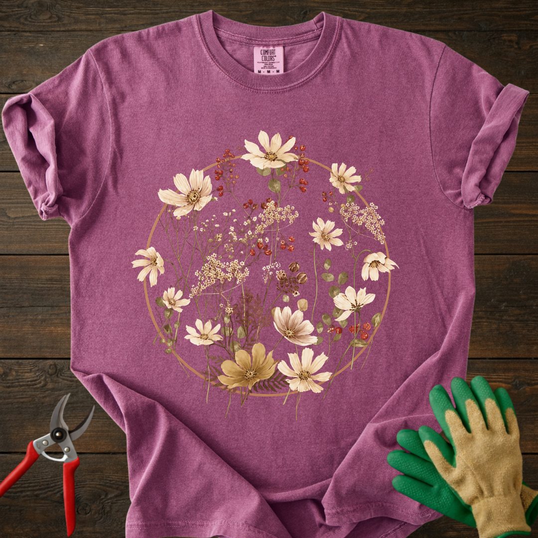 Floral Wildflower Circle T-Shirt