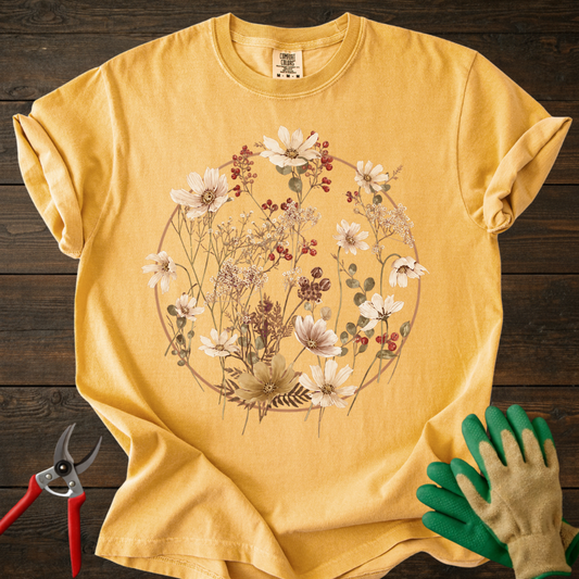 Floral Wildflower Circle T-Shirt