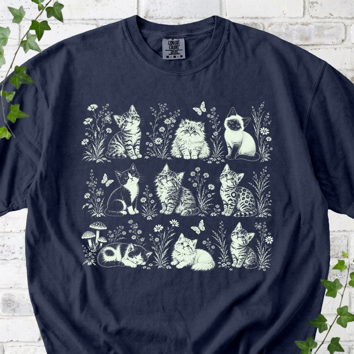 Floral Kittens T-shirt