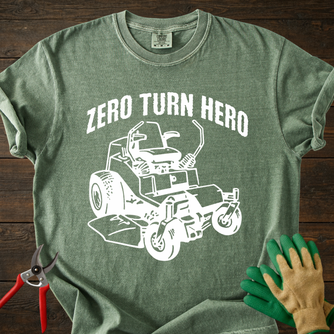 Zero Turn Hero Lawn Mower T-Shirt