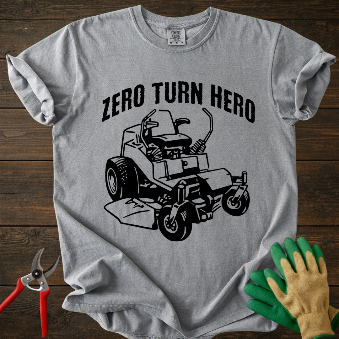 Zero Turn Hero Lawn Mower T-Shirt