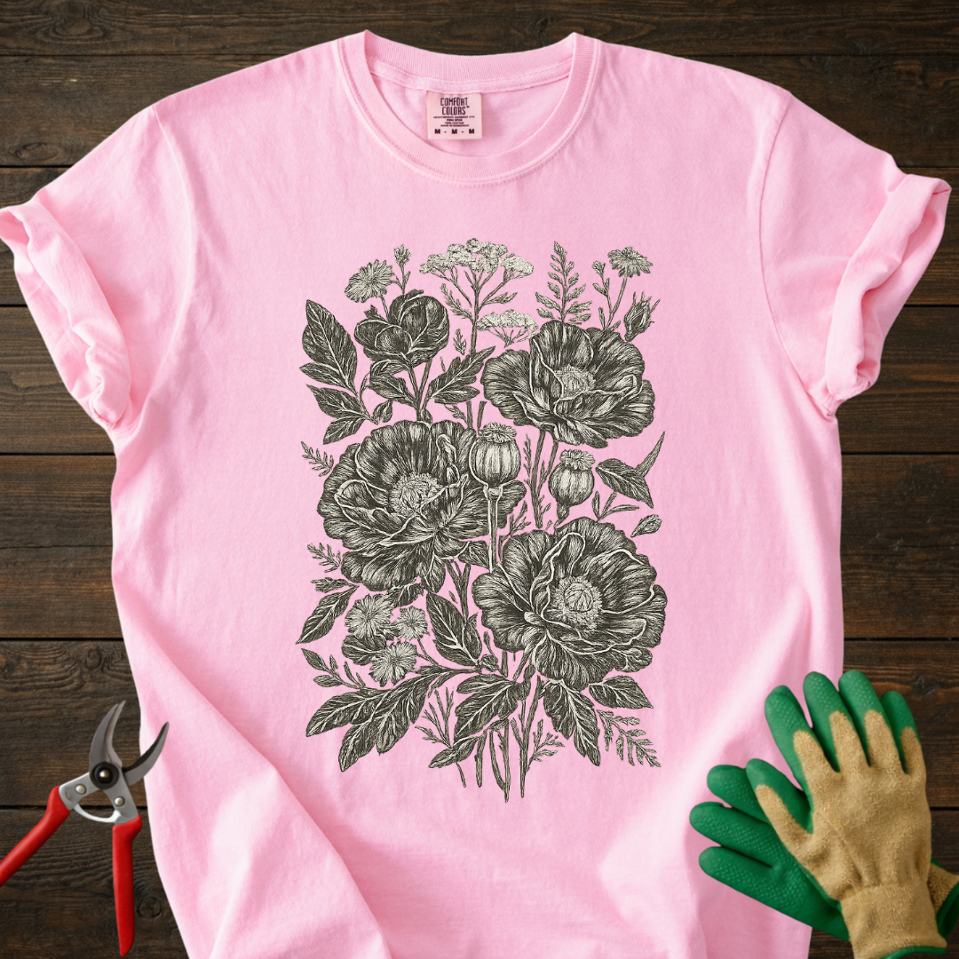 Black Floral T-Shirt