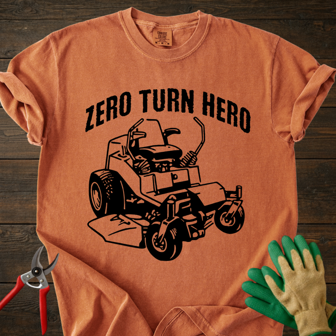 Zero Turn Hero Lawn Mower T-Shirt