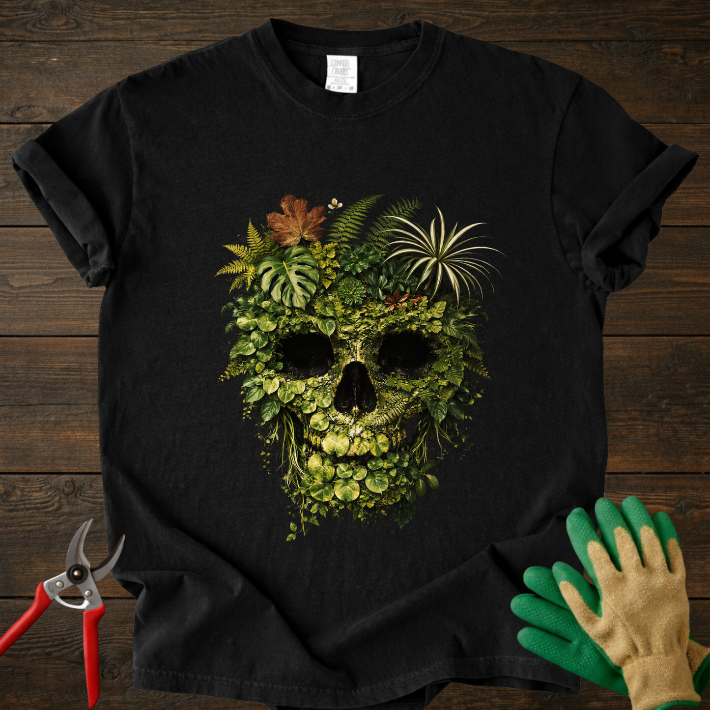 Botanical Plant Skull T-Shirt