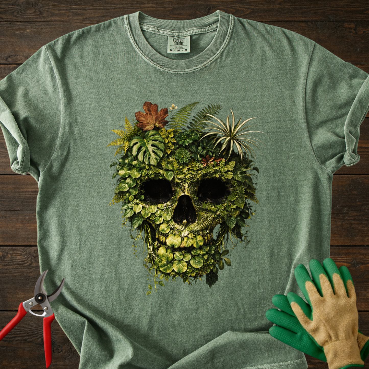 Botanical Plant Skull T-Shirt