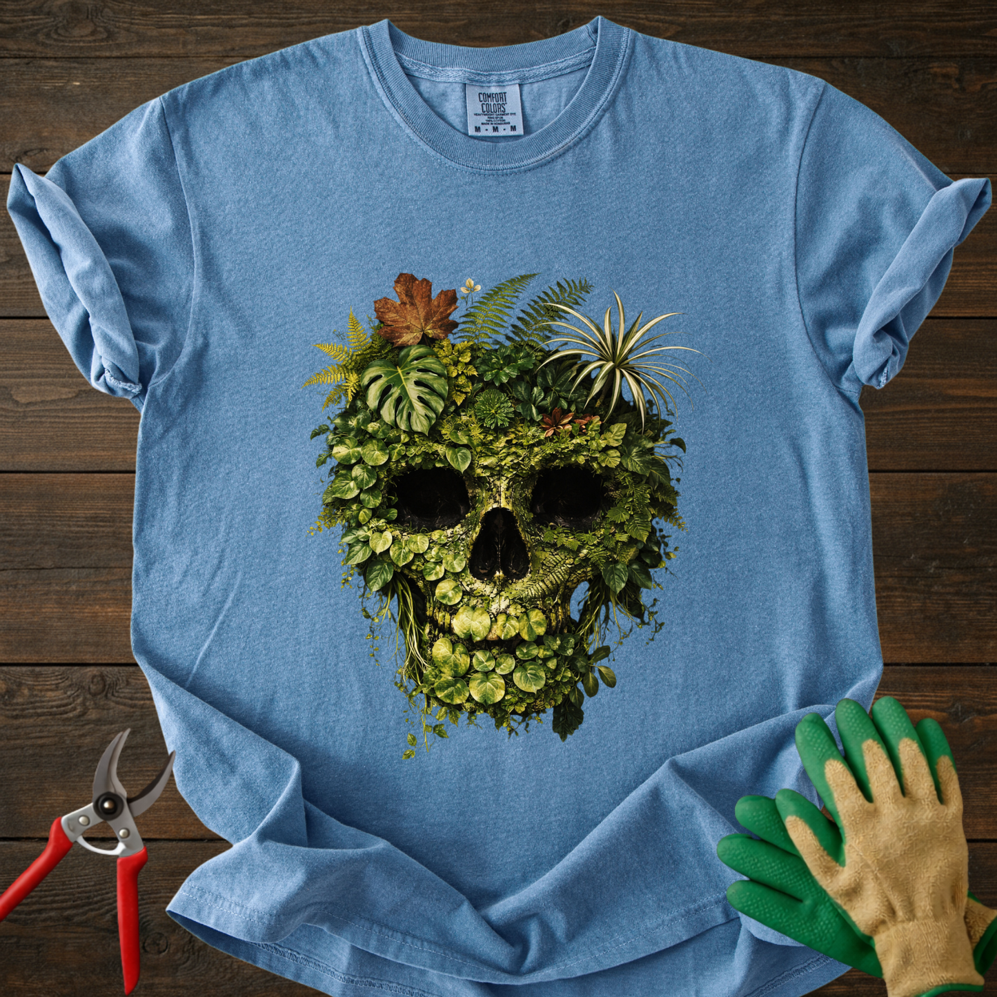Botanical Plant Skull T-Shirt