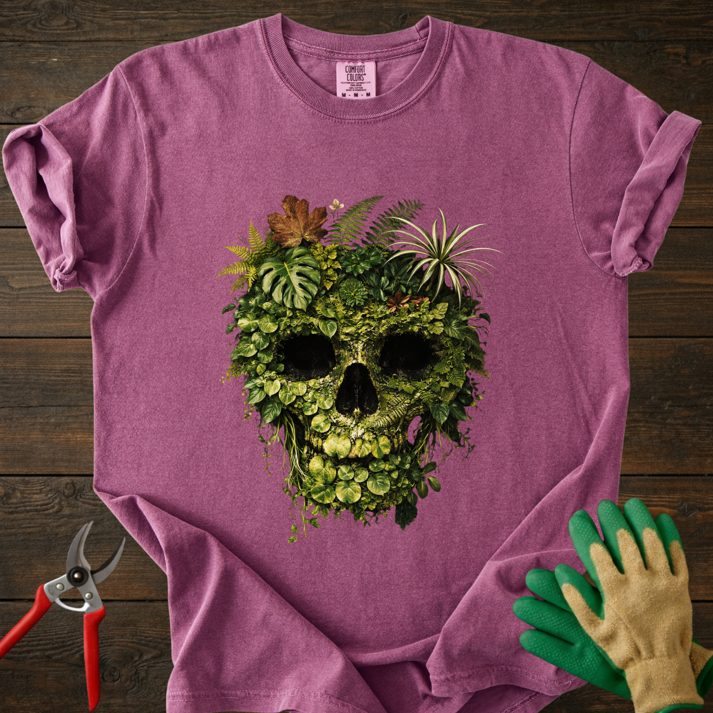 Botanical Plant Skull T-Shirt
