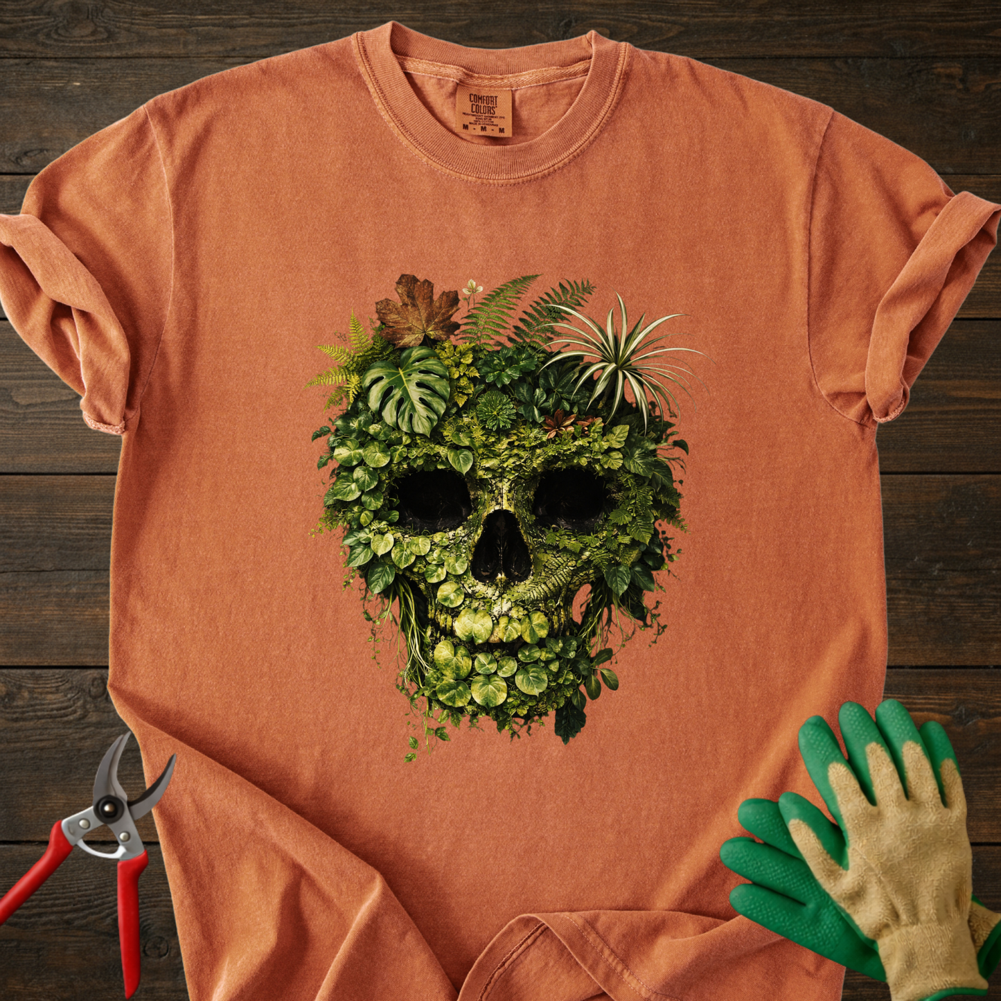 Botanical Plant Skull T-Shirt