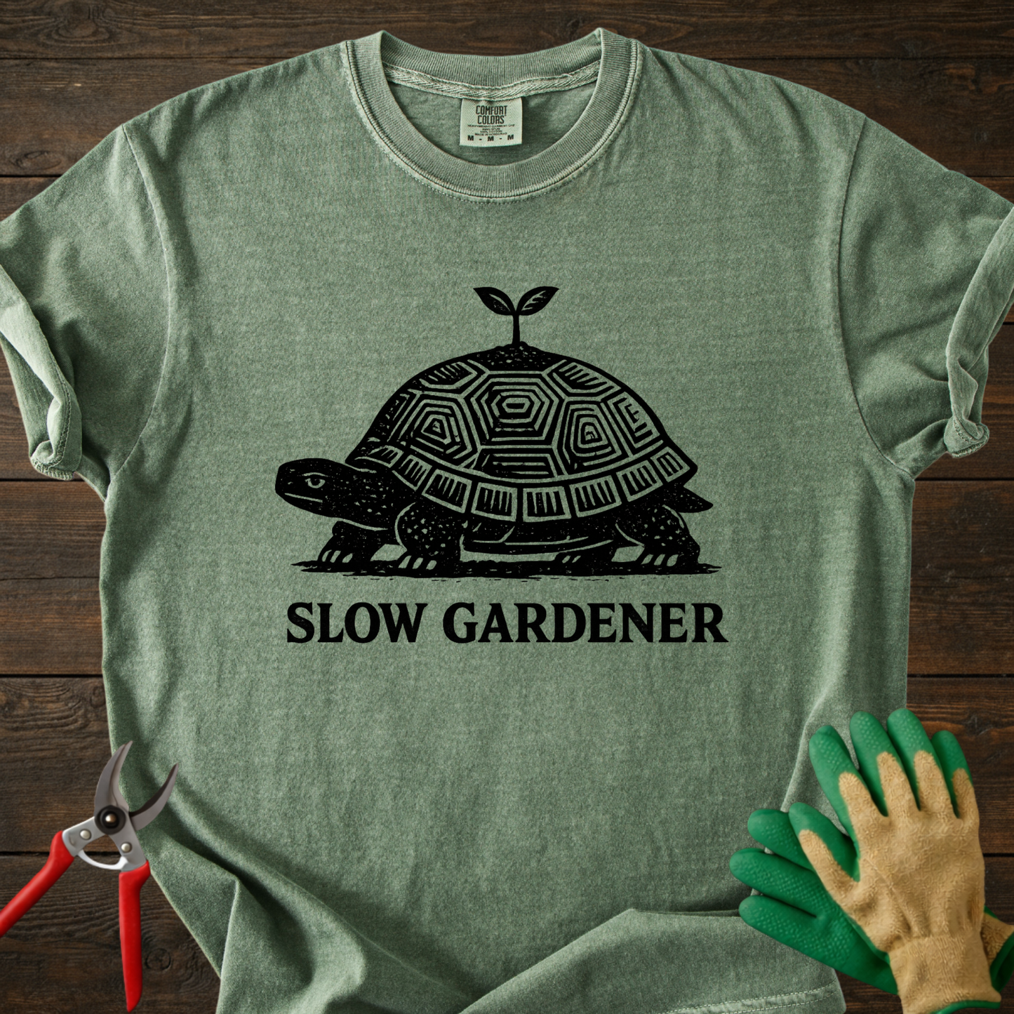 Slow Gardener Turtle T-Shirt