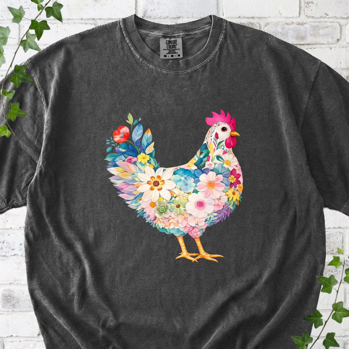Floral Chicken T-Shirt