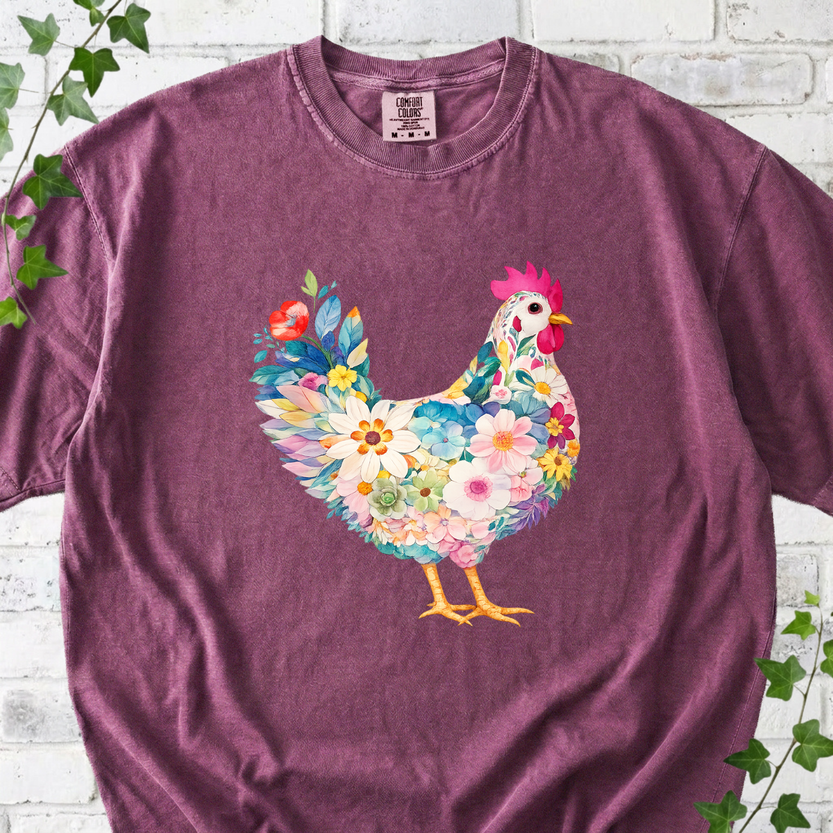 Floral Chicken T-Shirt