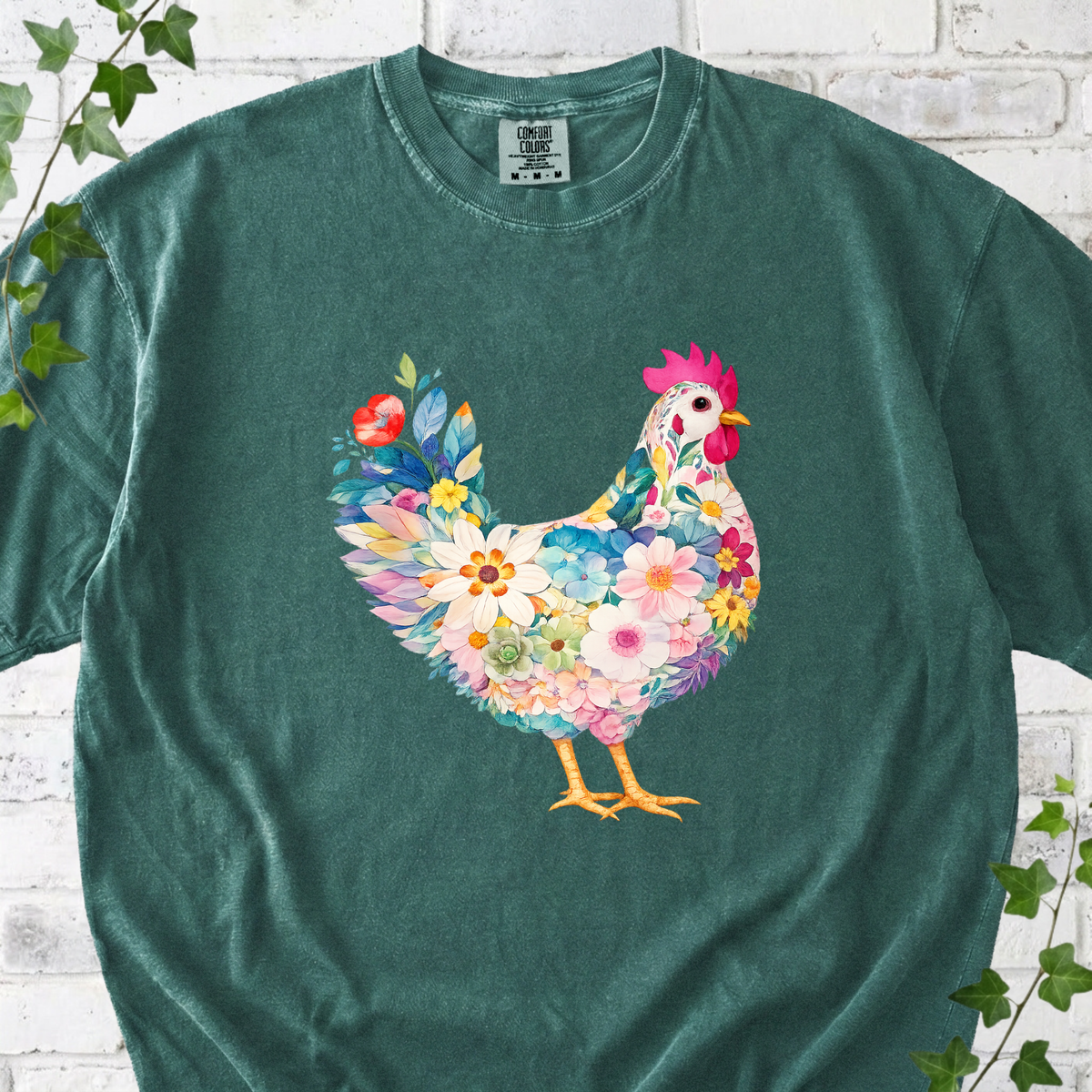 Floral Chicken T-Shirt