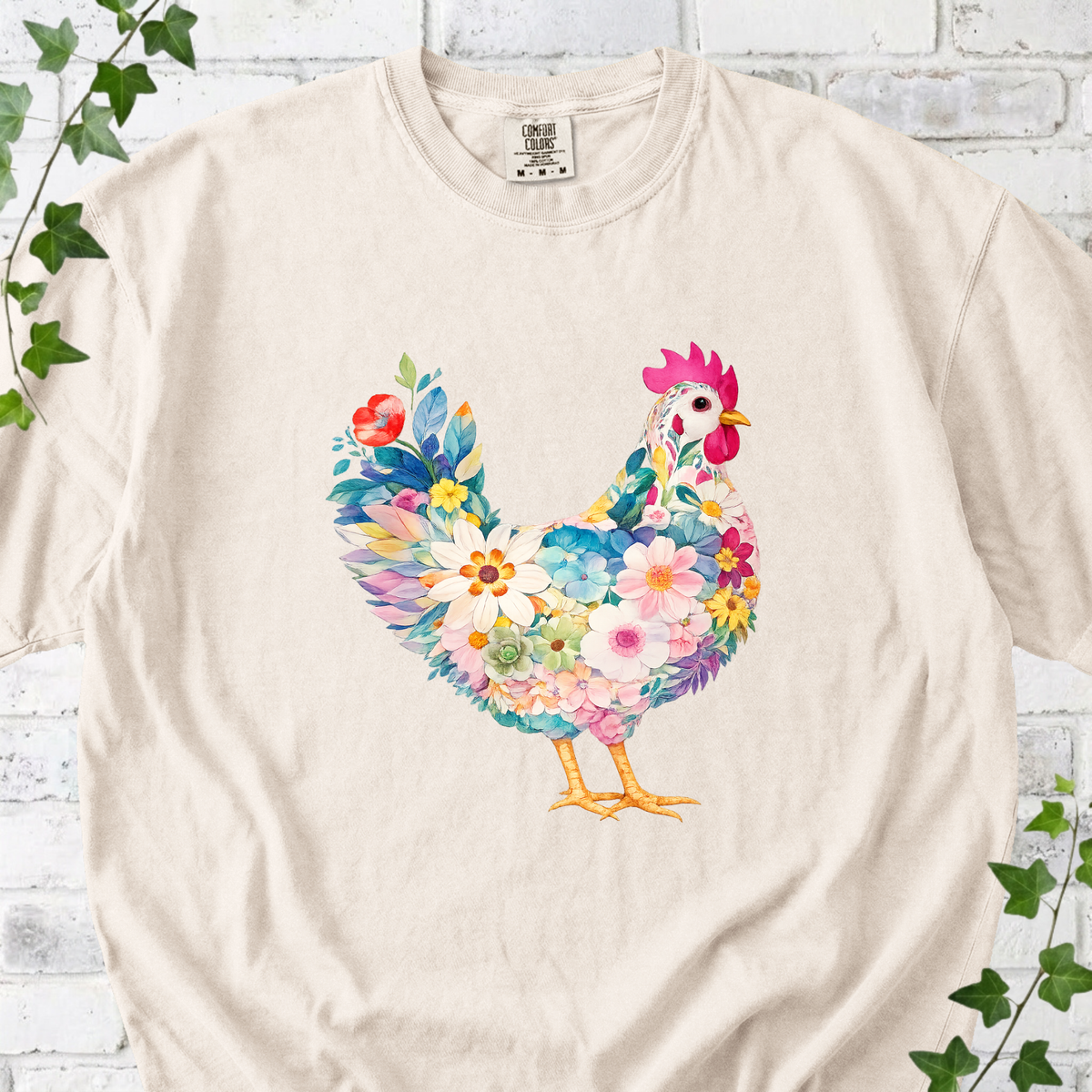 Floral Chicken T-Shirt
