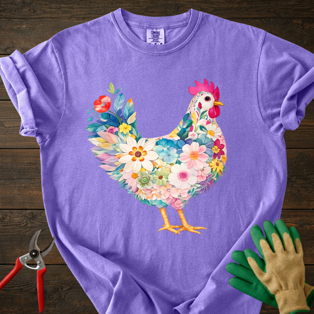 Floral Chicken T-Shirt