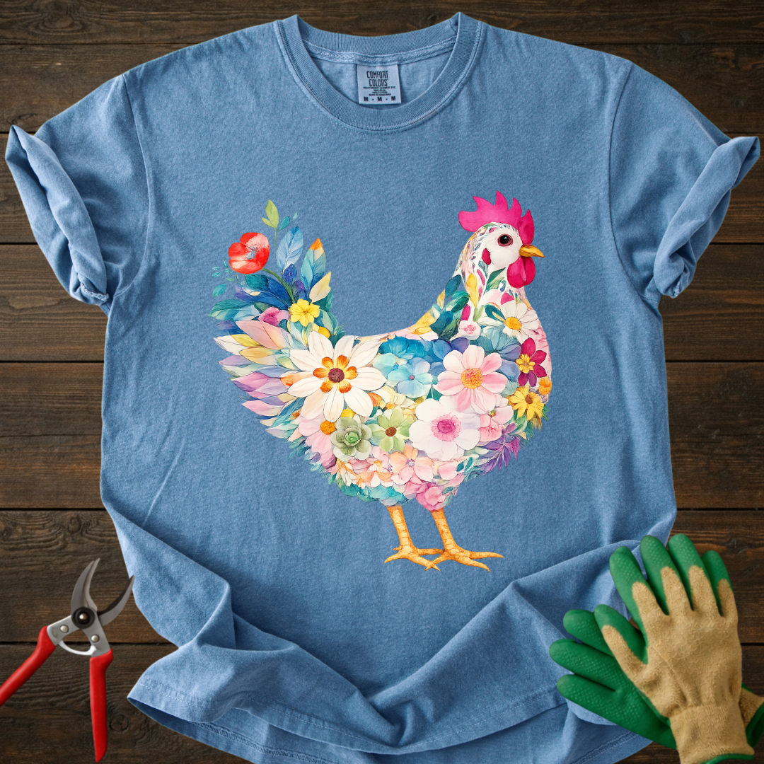 Floral Chicken T-Shirt