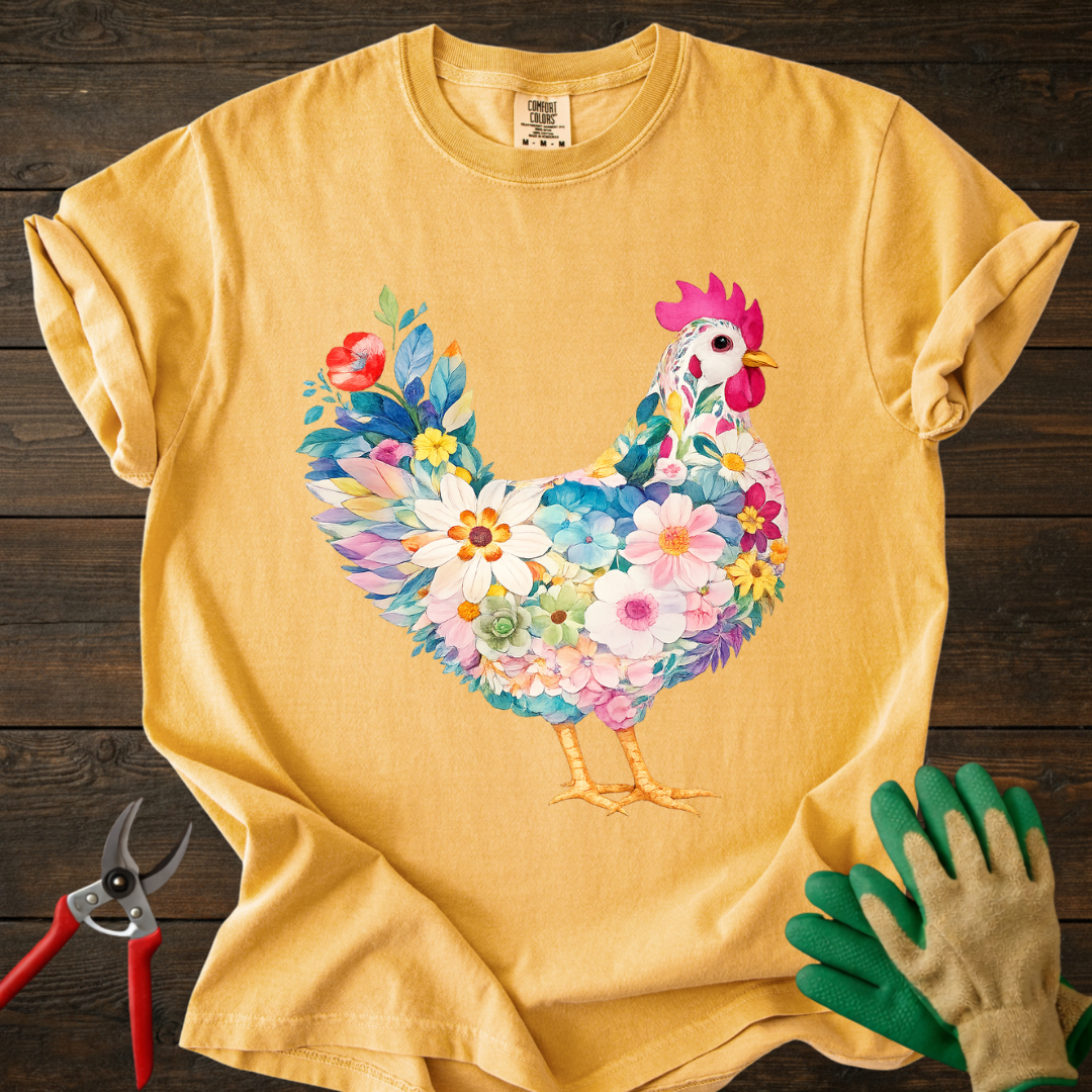 Floral Chicken T-Shirt