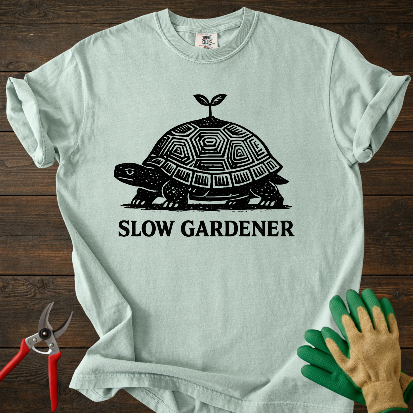 Slow Gardener Turtle T-Shirt