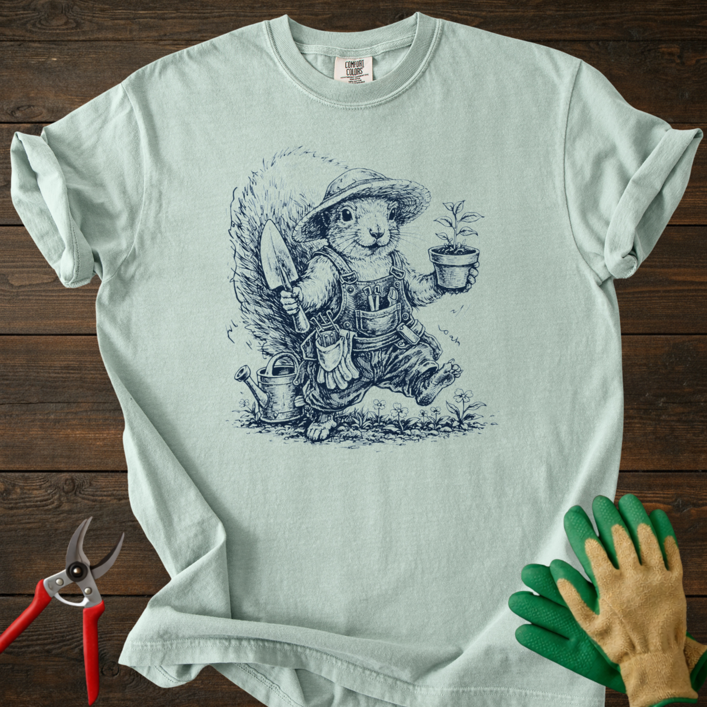 Gardener squirrel T‑Shirt