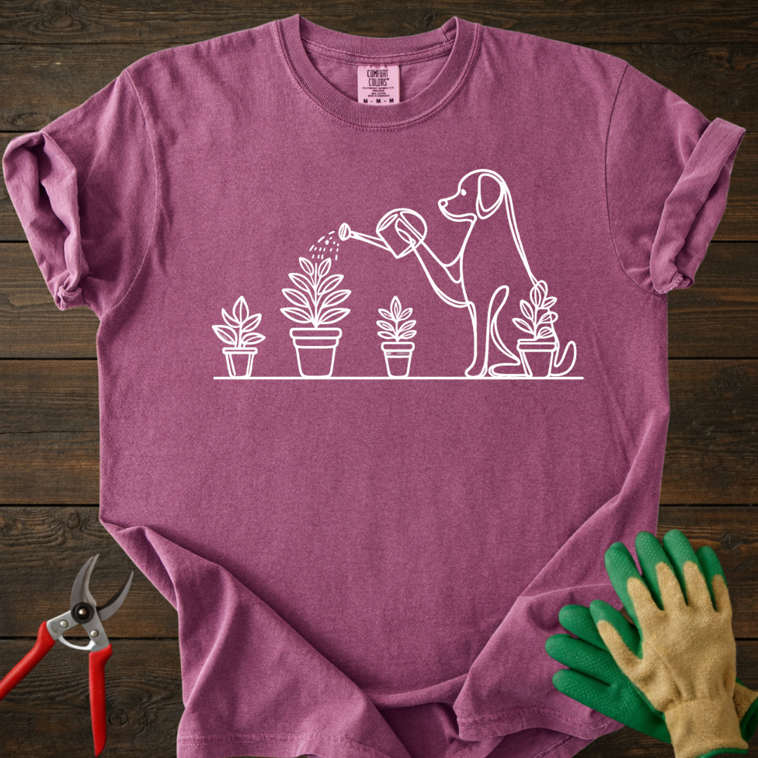 Plant-Loving Dog T-Shirt