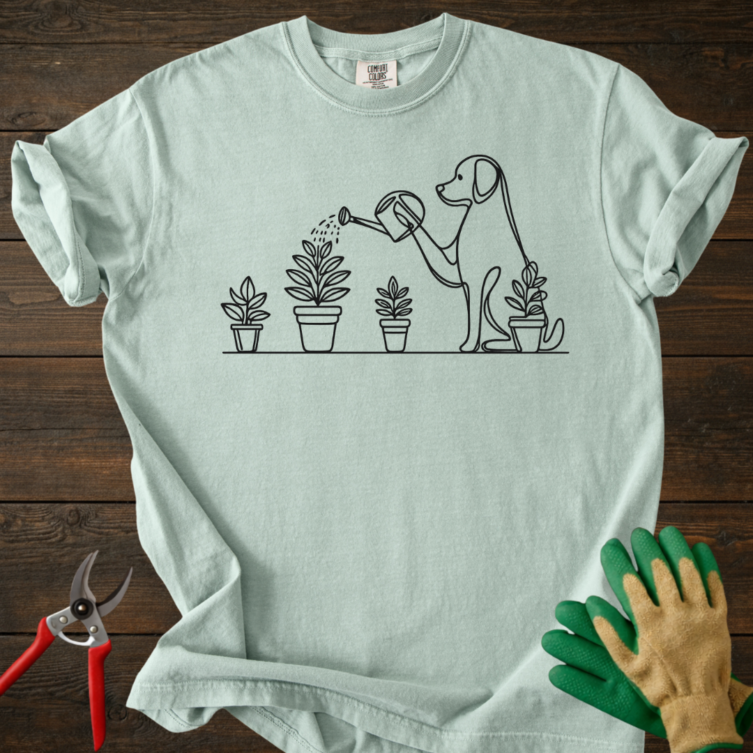Plant-Loving Dog T-Shirt
