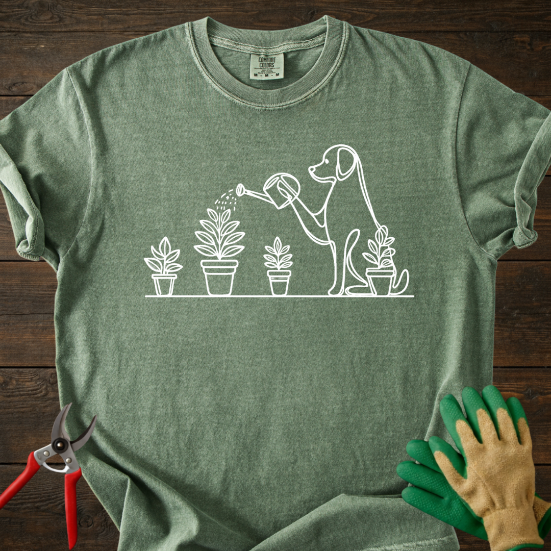 Plant-Loving Dog T-Shirt