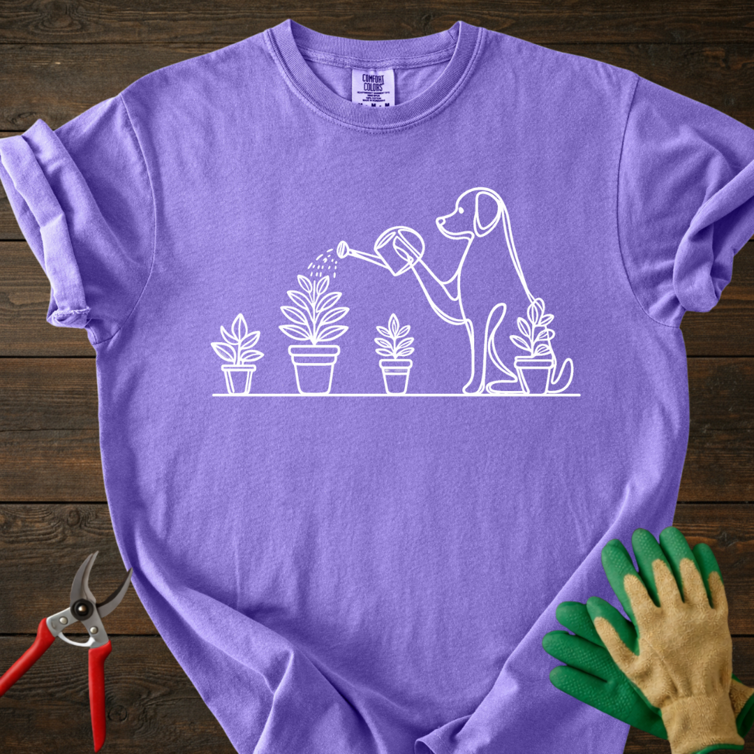 Plant-Loving Dog T-Shirt