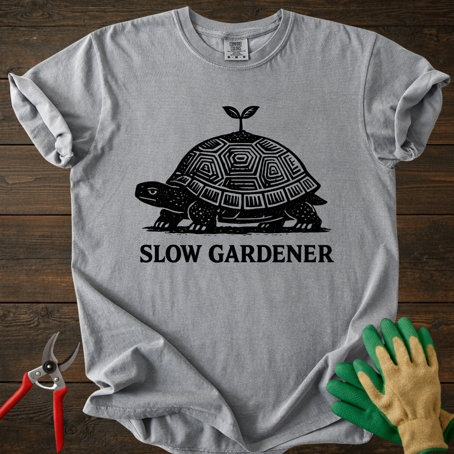 Slow Gardener Turtle T-Shirt