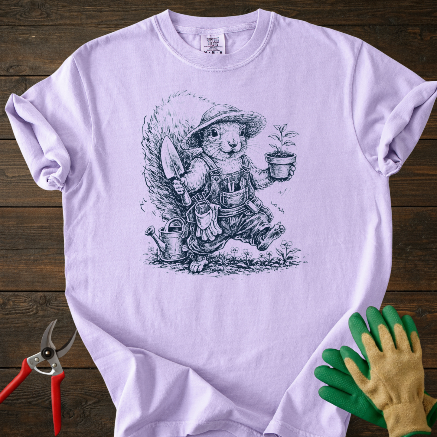 Gardener squirrel T‑Shirt