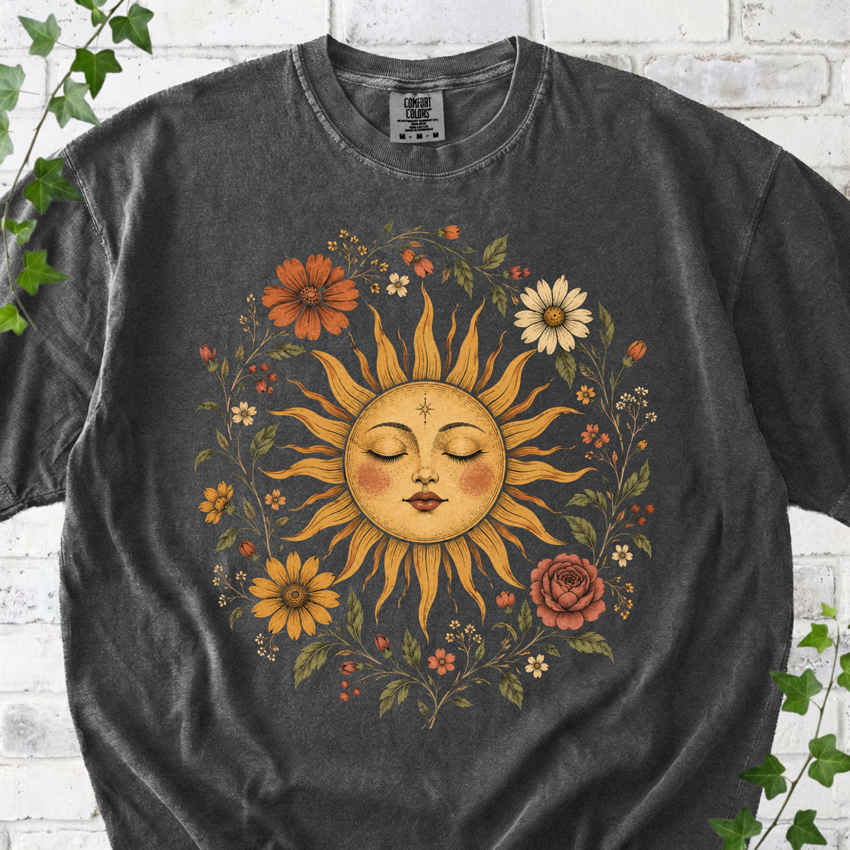 Celestial Floral Sun T-Shirt