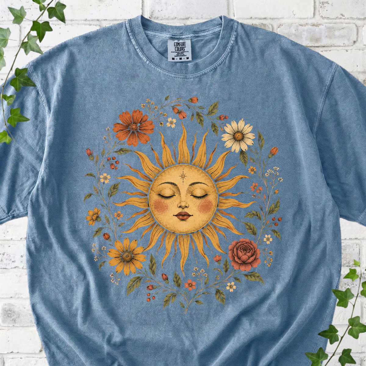 Celestial Floral Sun T-Shirt