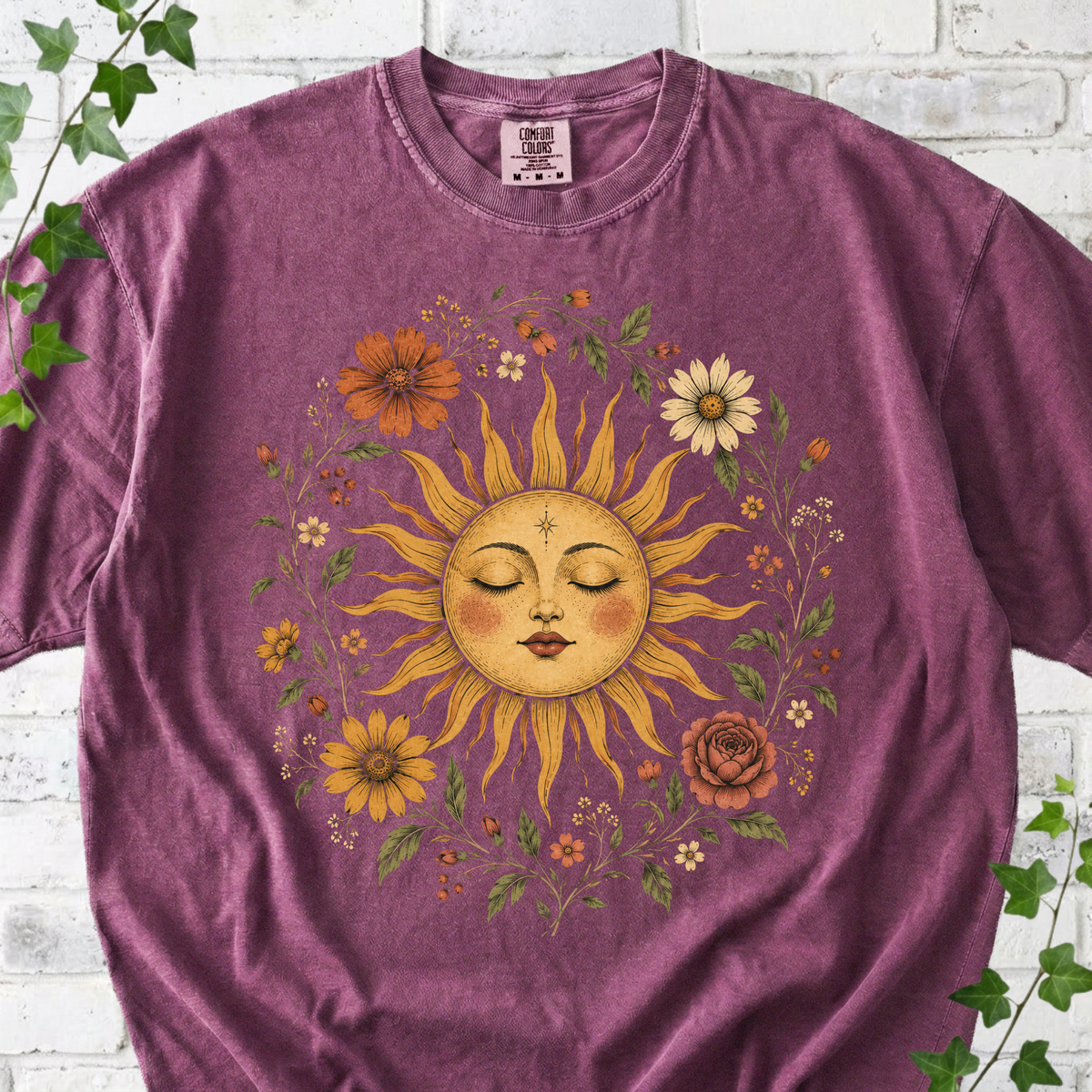 Celestial Floral Sun T-Shirt