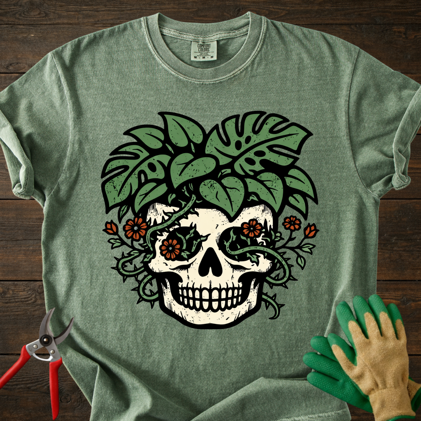Skull & Monstera T-Shirt