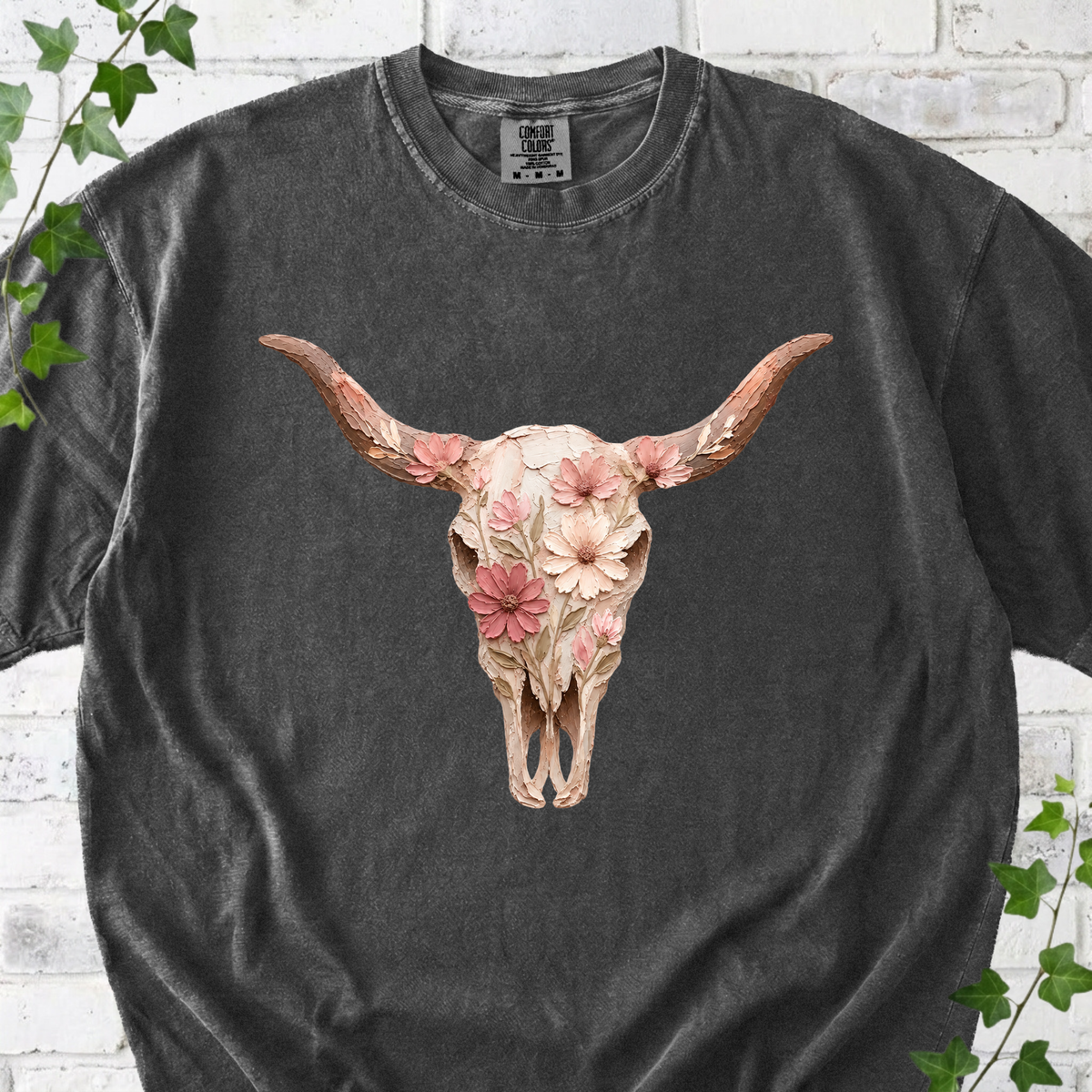 Western Floral Longhorn T-Shirt